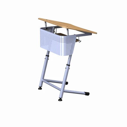 Adjustable Single Student Desk with Metal Frame for Growth Groups 0-7