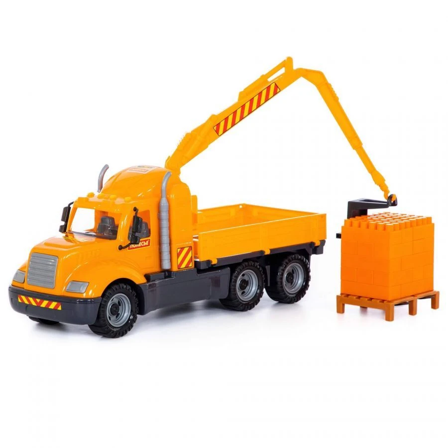 Mike Crane Truck with Manipulator + Super Mix Constructor Set (30 Elements)