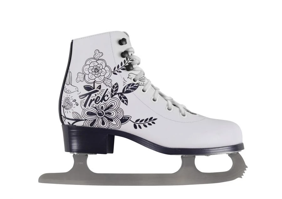 Classic Figure Skates TREK Flowers for Recreational Use
