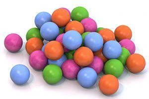 Colorful Inflatable Balls 8 cm Diameter (Set of 50)