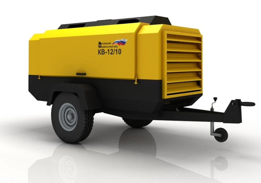 محطة ضغط هواء متنقلة KV-12/10P للأعمال الثقيلة