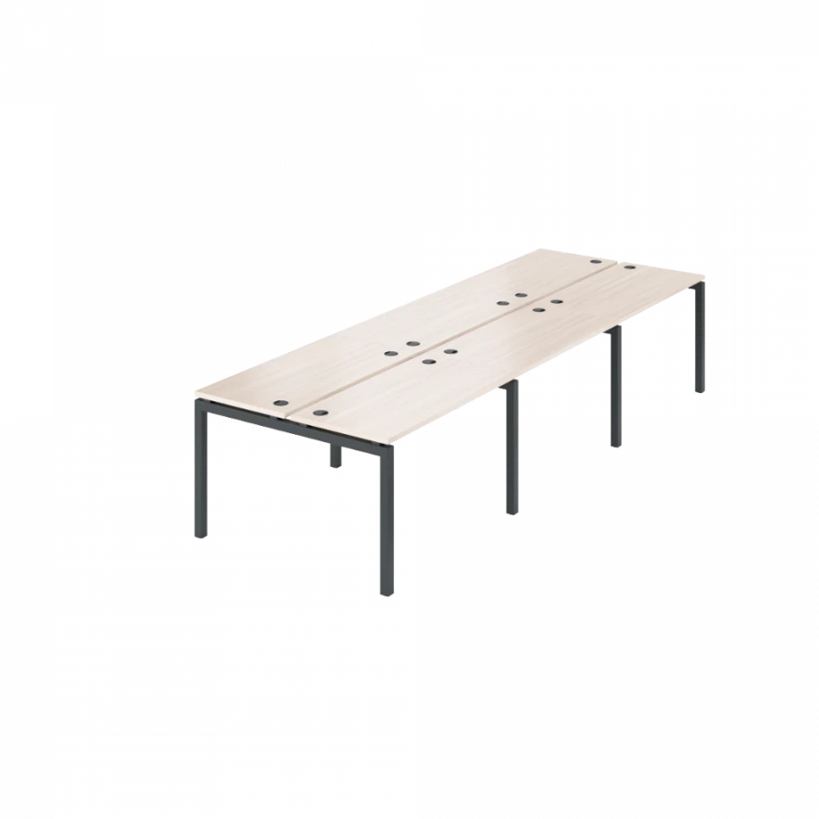 Double Workbench with 6 Workstations AMB-002.60-6