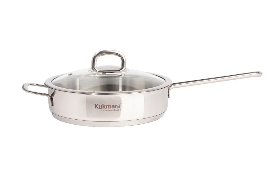 مقلاة "كوكمارا" مع غطاء زجاجي، خط "سافيا