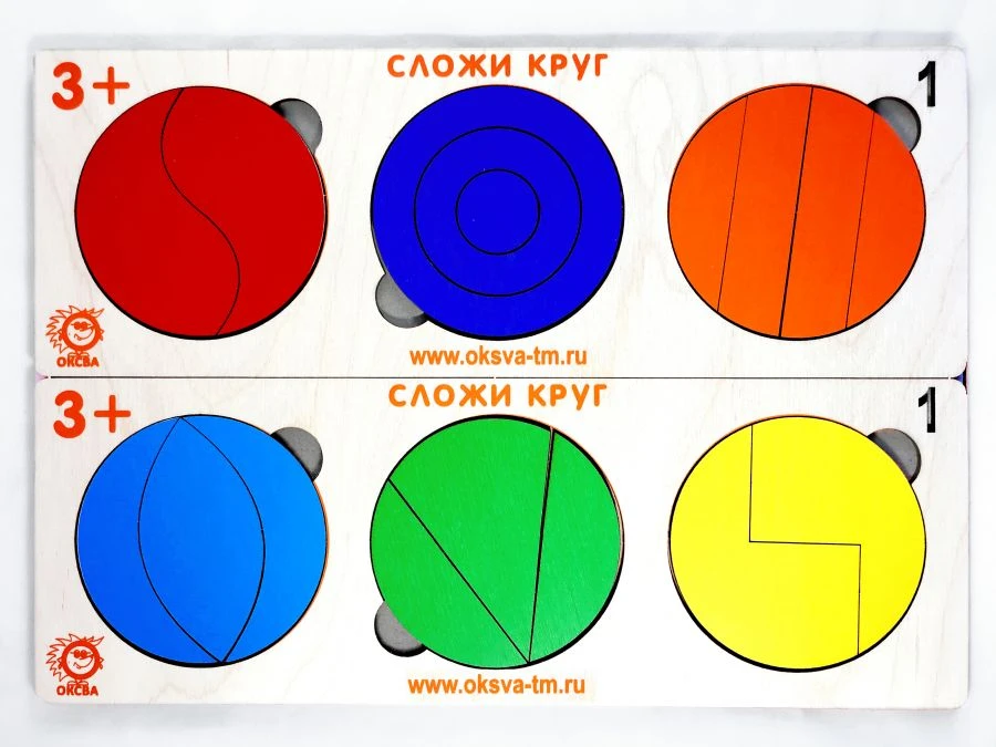 Educational Puzzle Game "Assemble the Circle" No. 1