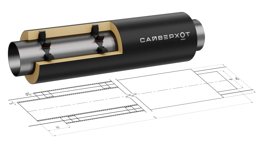 Steel Welded Pipes with Polyurethane Insulation 114-406.4 mm