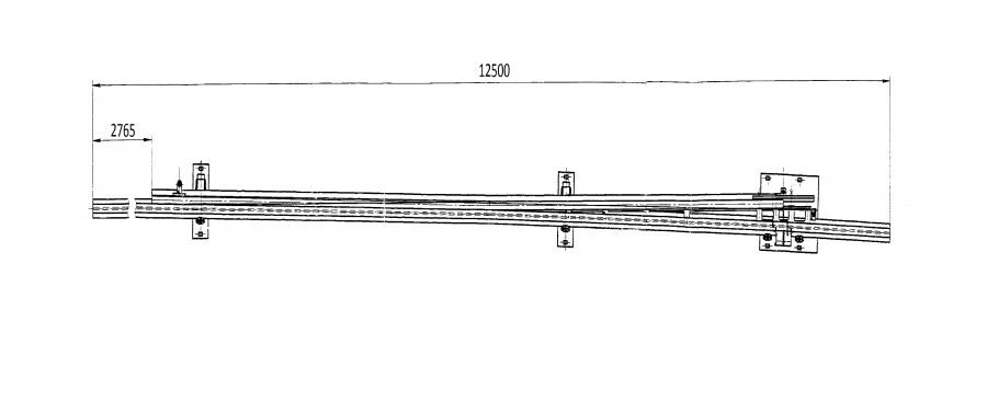 Curved Rail with Straight Point for Switches Project 2768.02.000-01
