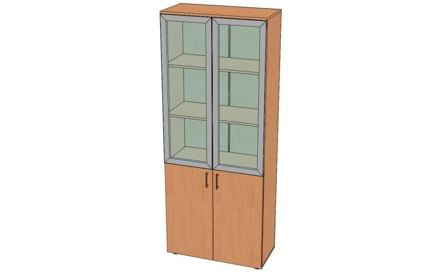 Document Cabinet with Glass in Aluminum Profile - Model SHDA01.1