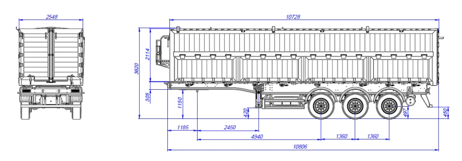 DB3U Lift Semi-Trailer with Hydraulic Pump