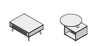 طاولة قهوة خشبية مجموعة "ريمو" للاستخدام المكتبي
