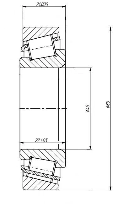 محمل أسطواني مخروطي 6U-7008