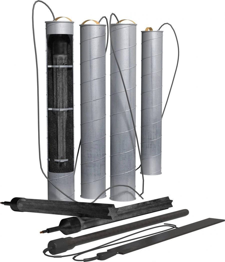 قضبان تأريض أنودية كاملة من النوع AZK