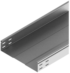 Non-perforated tray ONL 000x000 series, with overall dimensions from 100x40x3000 mm to 600x200x6000 mm, metal thickness from 0,8