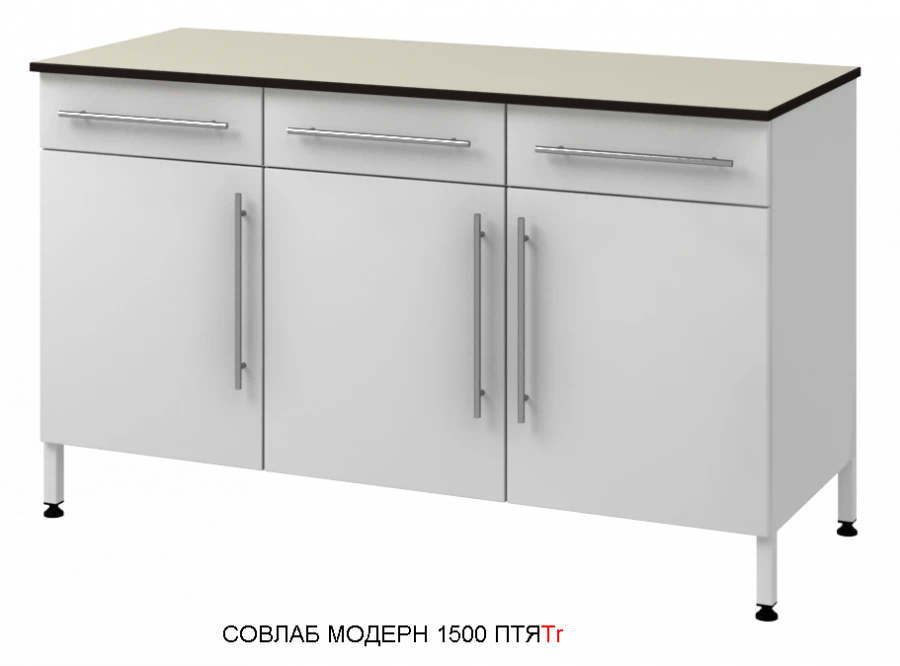 Wall-mounted Work Table with Metal Support Column 1500 PTYALg