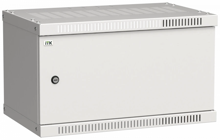 LINEA WE 6U Wall-Mounted Cabinet 550x350mm Metal Door Gray LWE3-06U53-MF