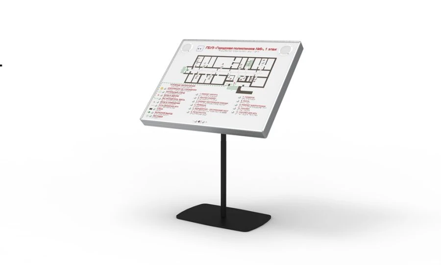 Tactile and Voice Information Map for Indoor Navigation Speaker-2