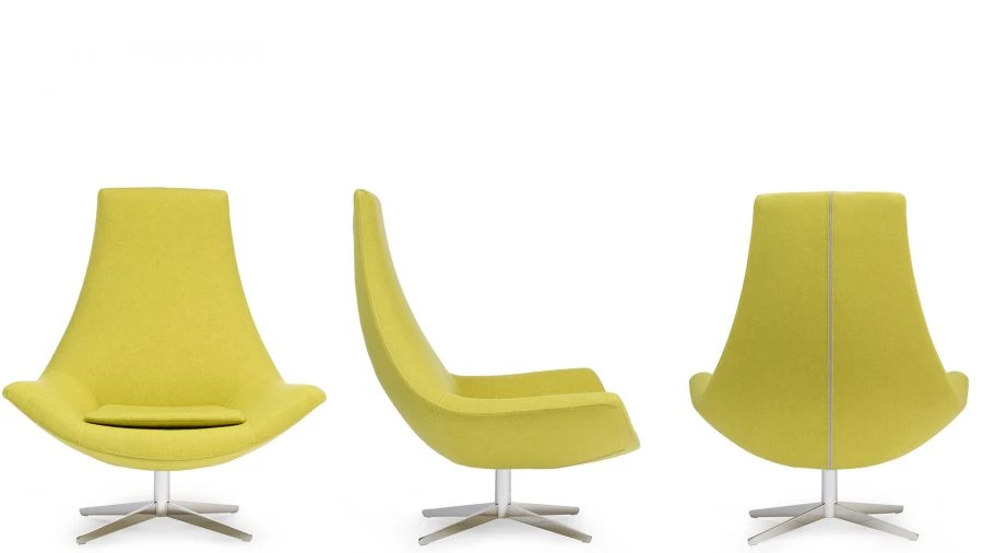 High Back Lounge Chair with Swivel Mechanism - Edmonton