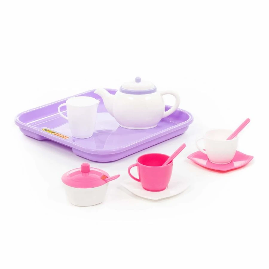 Children's Dish Set 'Alice' for Two with Tray - 13 Pieces