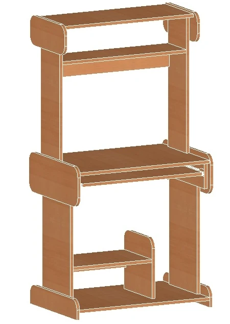 Computer Desk with Overhead Unit Model U.02.15