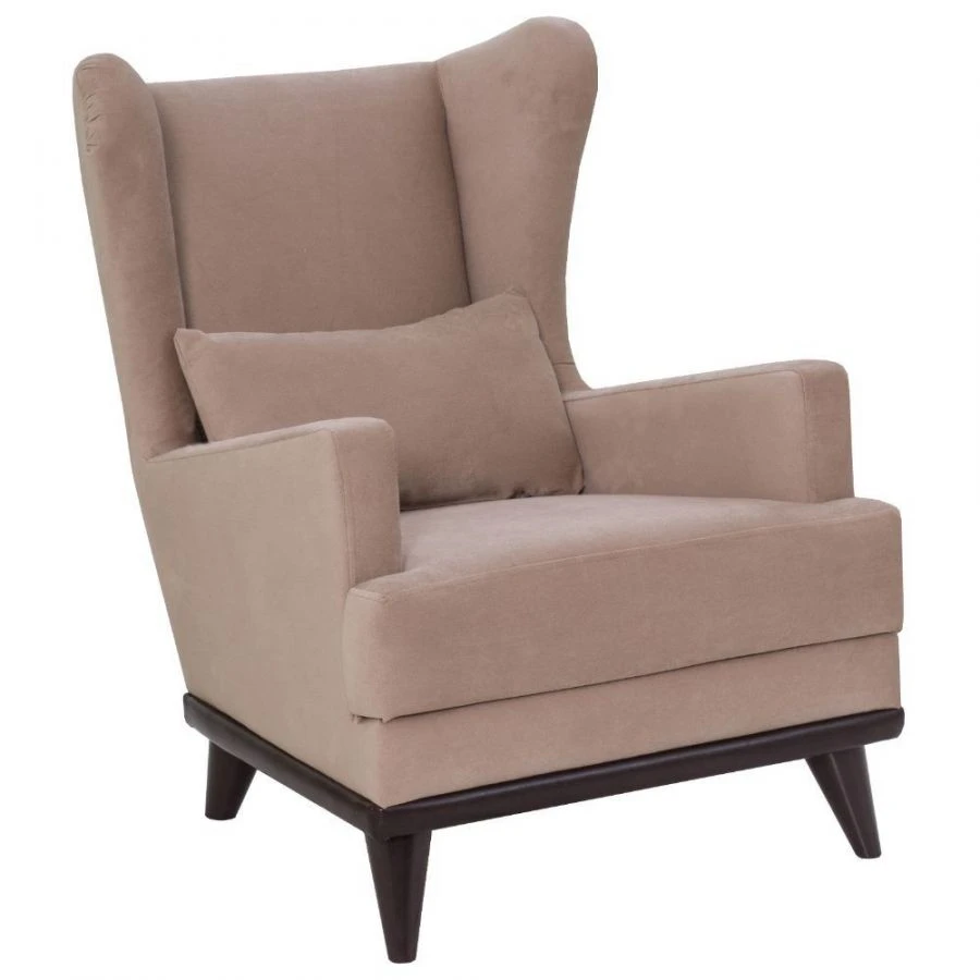 Customizable Wooden Frame Armchair - Lion Model