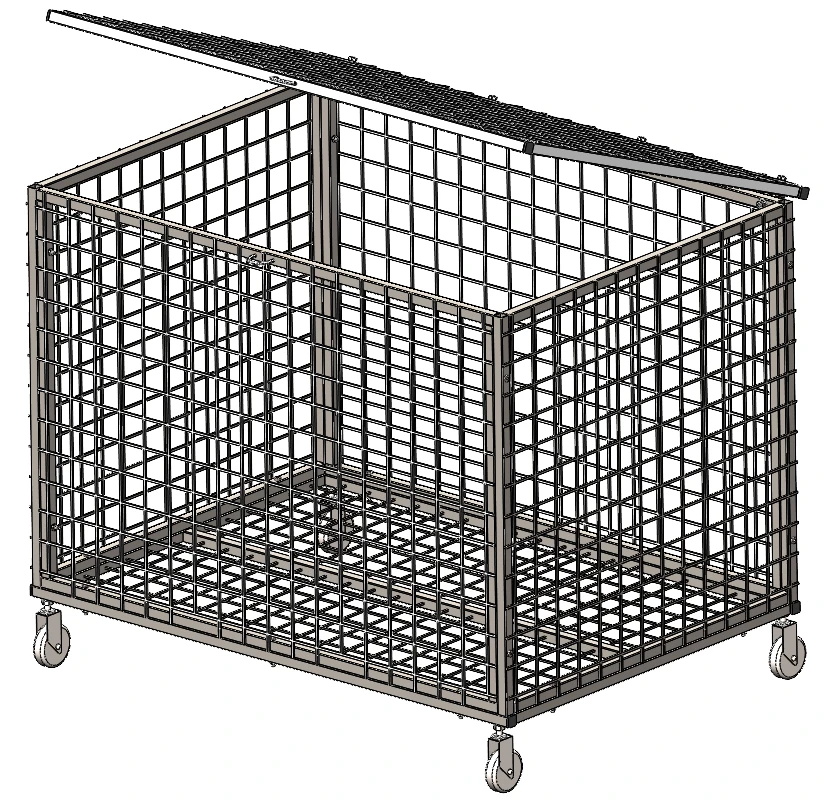 Portable Ball Storage Basket with Lockable Lid