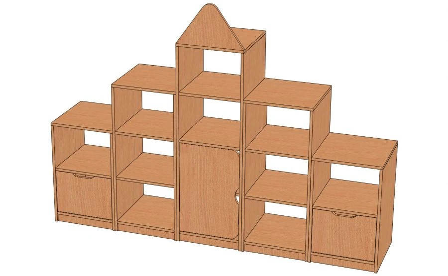 Tower Storage Shelf with 5 Sections - Model S-B1