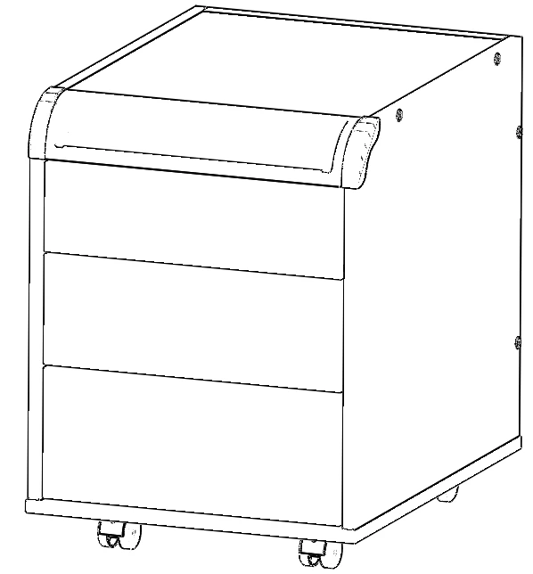 Mobile cabinet for school and office supplies TУВ.08