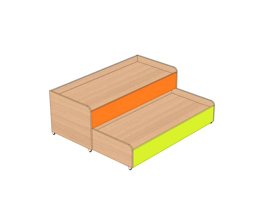 سرير أطفال قابل للسحب بطابقين ك دي-2