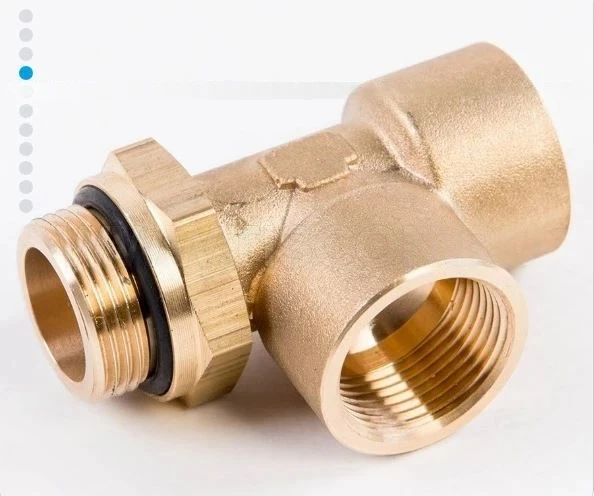 Brass T-Fitting with M16 Threads for Efficient Plumbing Connections 467.T.M16-M16-M16.74.B