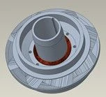 Floating Impeller Wheel Assembly with Washers, MT5A-400, 22mm, Ni-Rst