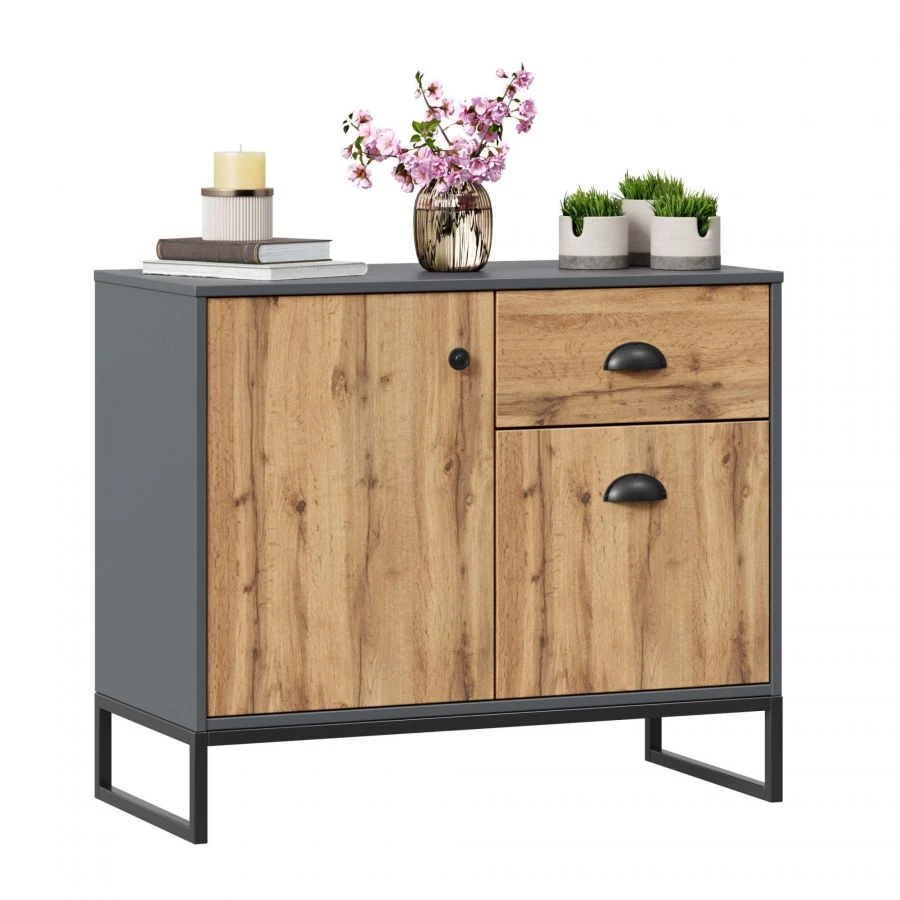 طاولة جانبية لوفت LD.689070.000 (بلوط فتان/رمادي أونيكس)