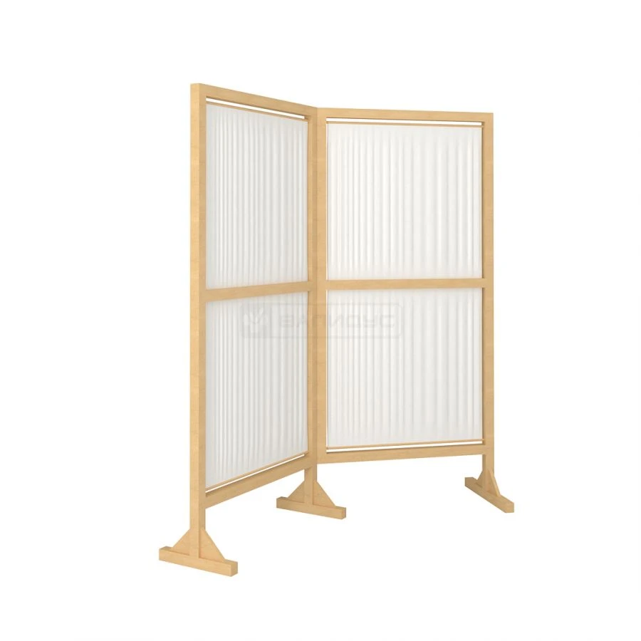 Wooden Frame Folding Screen with Removable Washable Fabric