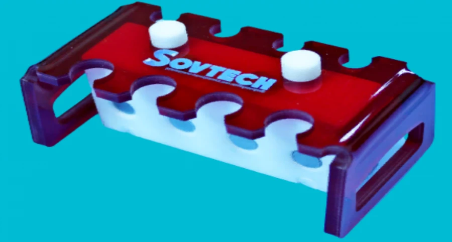 حامل مختبري مغناطيسي لثمانية أنابيب اختبار (0.5 - 2.0 مل)