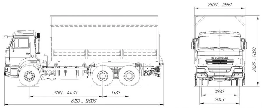 Road vehicles with diesel engine, GVW more than 20 tonnes, type 57563 modification :575520 on sh base