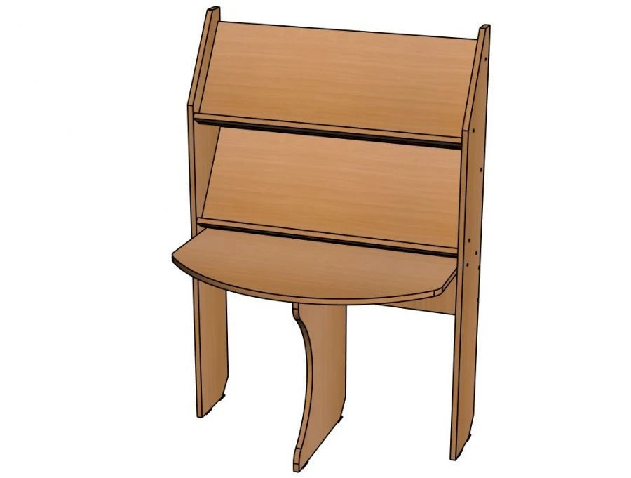 عرض كتب جانبي واحد مع طاولة، 2 رف، نموذج سЖ122