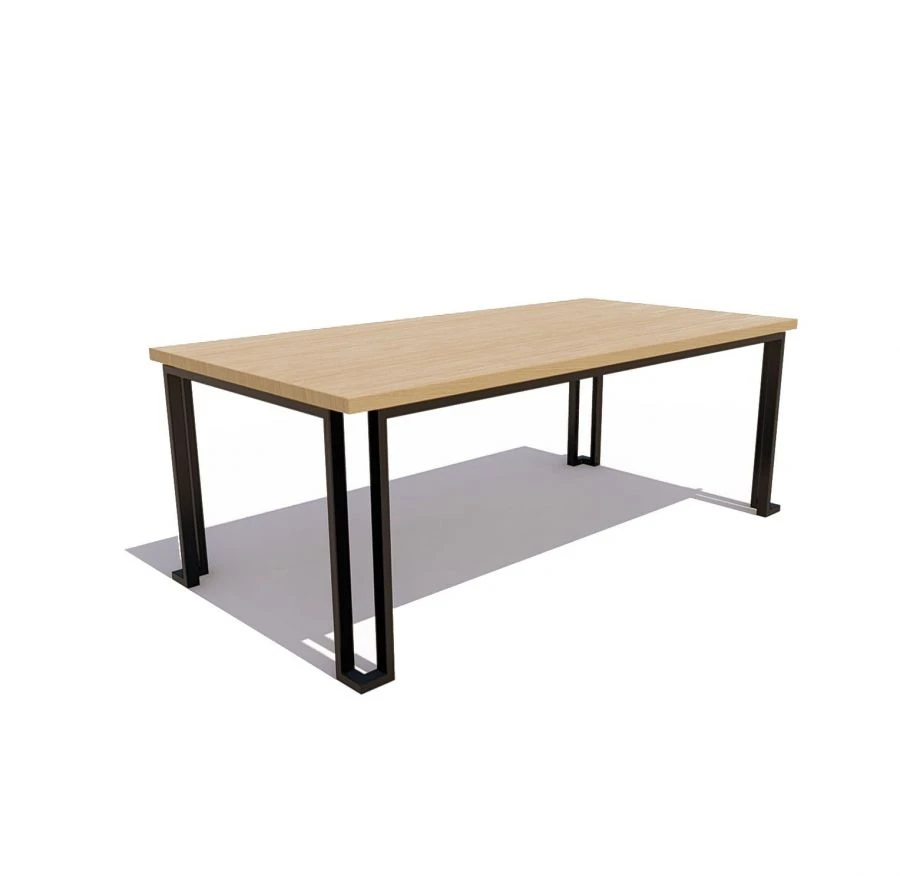 Minotaur Table, Article 07109 - Durable Steel Frame with Wooden Top