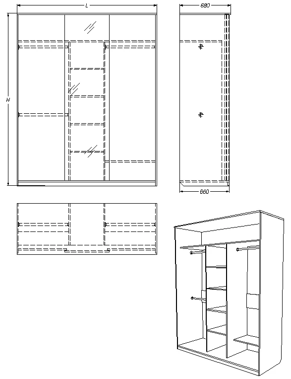 Clothing Storage Cabinet Series 482.5