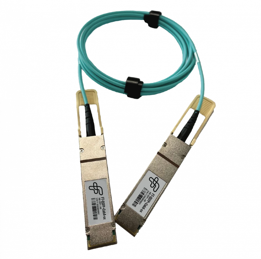 تجميع كابل بصري لنقل البيانات على مسافات قصيرة FT-QSFP+-CabA-x