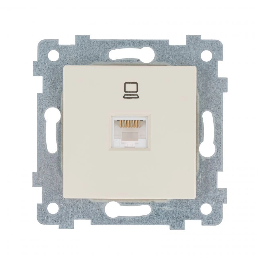 Low Voltage Socket Mechanism for Concealed Installation RK1-458 "Ivory