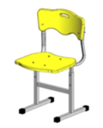 Durable Plastic Chair with Metal Frame