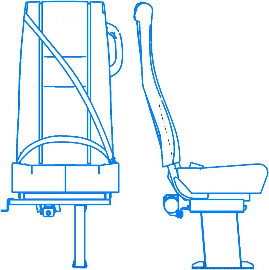 مقعد حافلة ركاب اقتصادي PS03.6830.006-201