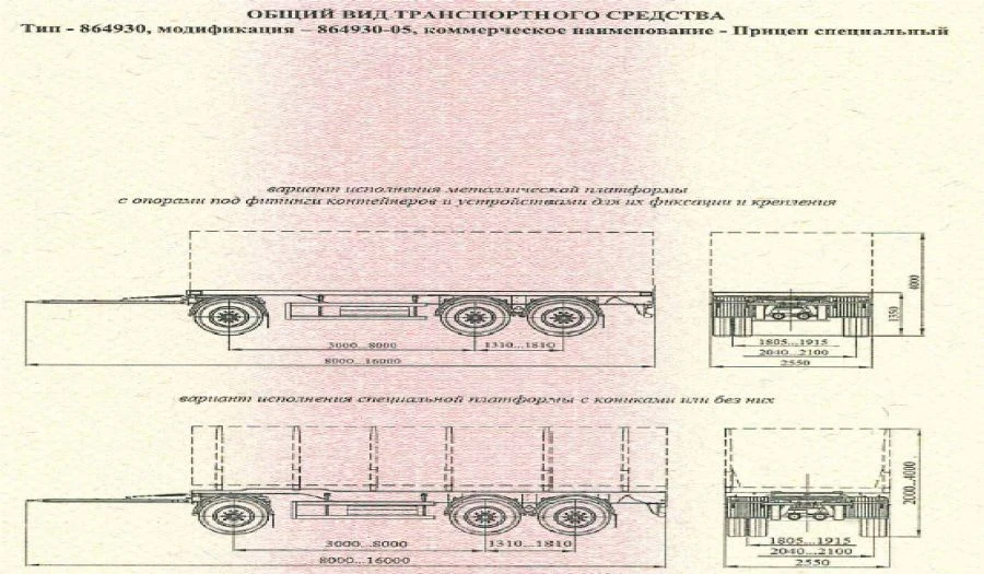 Special Trailer Platform with Cones 864930-05