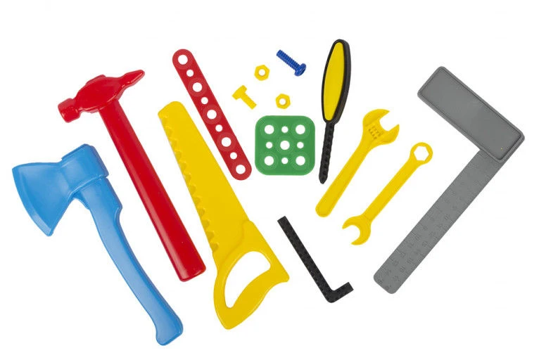 14-Piece Tool Set for Kids - Realistic and Colorful Tools