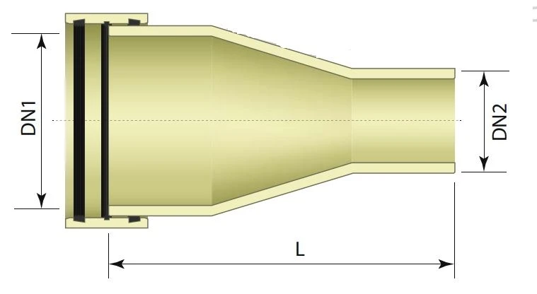مخفض زجاجي بلاستيكي DN300-DN3000