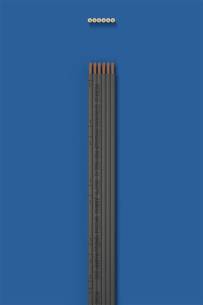 Flat Installation Wire with Double Insulation 6x0.50 PUVVPG