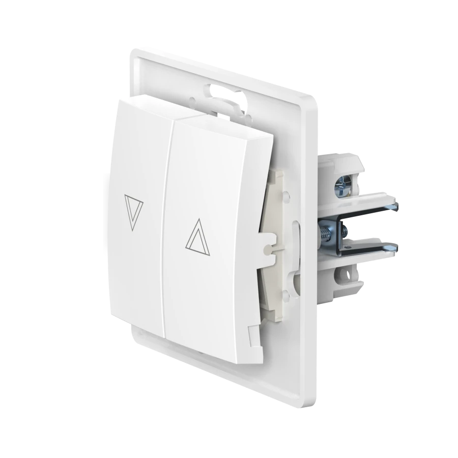 Caduceus Aling Prestige Hidden Installation Button Switch for Roller Shutters 10A, 250V, White, Model 60075.0