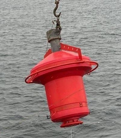 Red Buoys with Even Numbers, Type 2, Size 4, Rectangular Above-Water Profile (Multi-Sectional)
