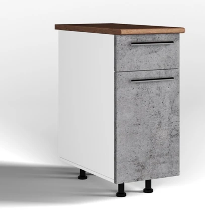 خزانة مطبخ سفلية بباب واحد ودرج واحد