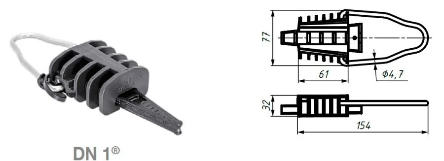 Anchor Clamp for SIP-4 Wires DN 1