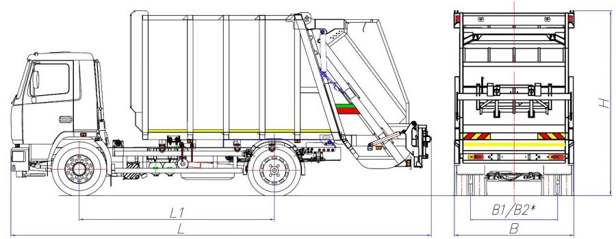 Rear Loading Garbage Truck MK-3549-02