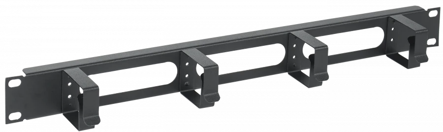 19" Cable Organizer ITK CO05-1M4RM 1U 4 Rings, Black